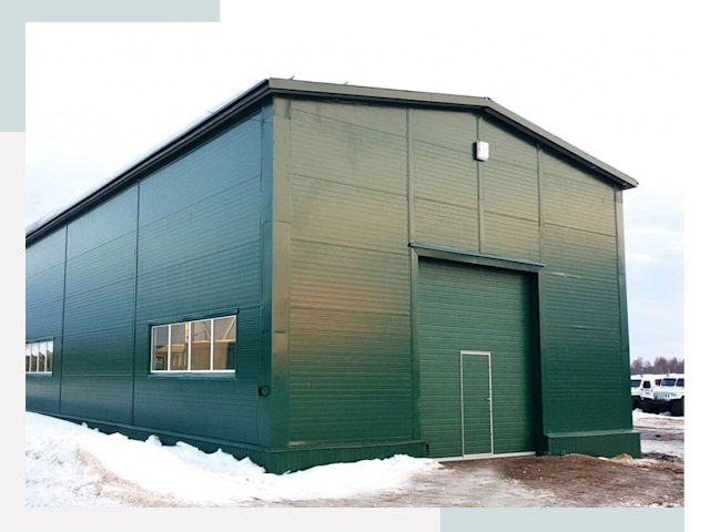 Двускатные ангары в Темрюке