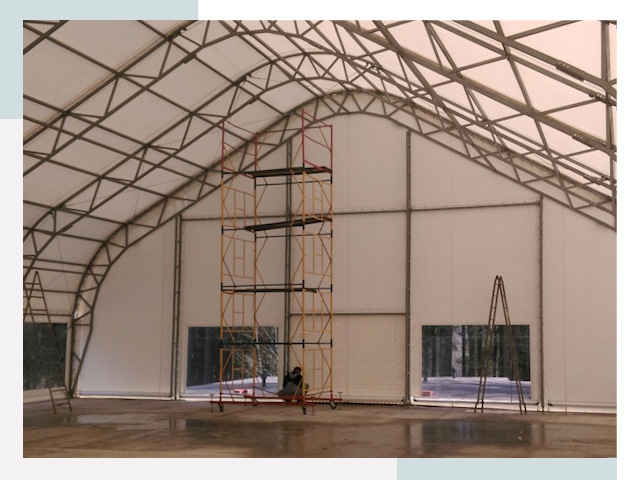 Шатровые ангары в Темрюке