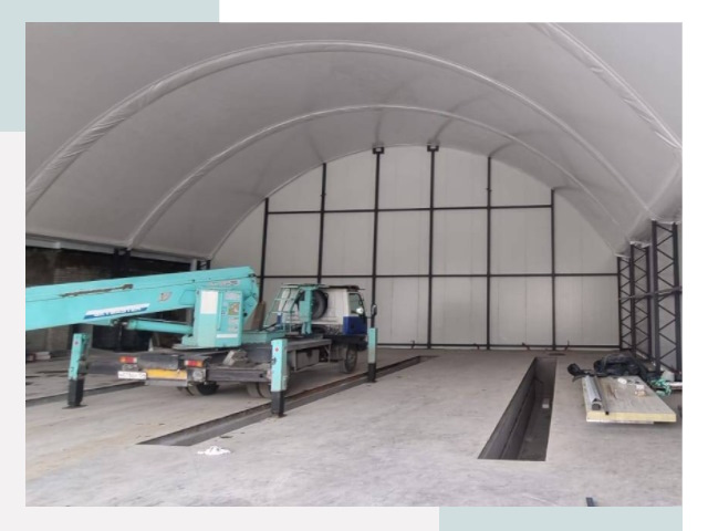 Внутреннее оснащение ангаров в Темрюке